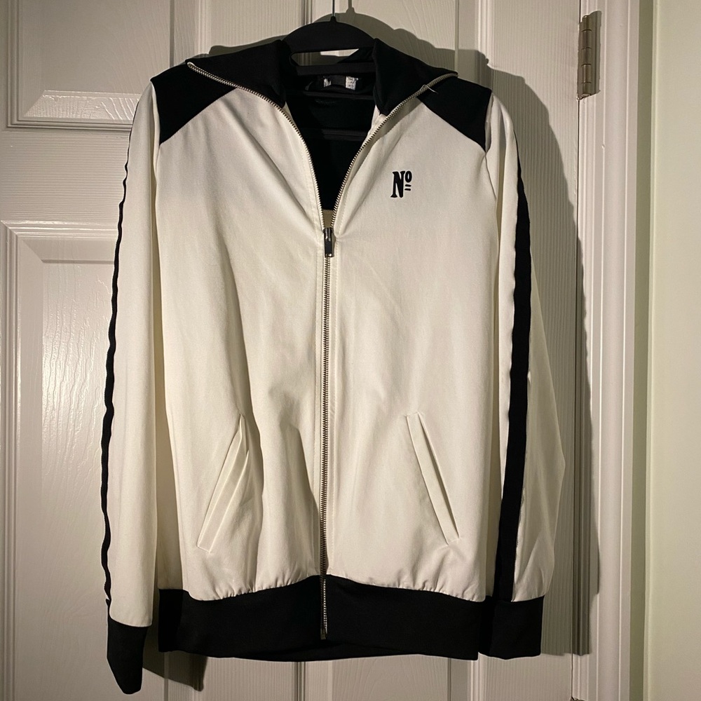black and white zara jacket